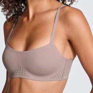 Victoria's Secret VSX Featherweight Light Balconette Sports Bra Taupe SZ S/P